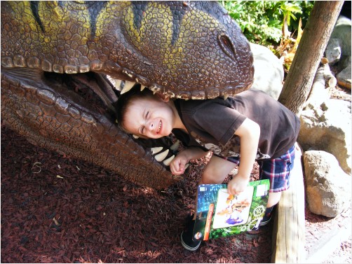 Having Fun at the Dinosaur Exhibit